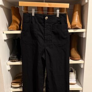 Collette Full-Length Wide-Leg Pant in Black